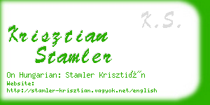 krisztian stamler business card